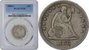 US Quarter 1858-S Liberty Seated Quarter VF25 PCGS None -