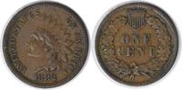 US Cent 1882 Indian Cent VF Uncertified None -