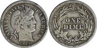 US Dime 1914 Barber Silver Dime F Uncertified None -