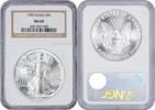 US Dollar 1989 $1 American Silver Eagle MS69 NGC None -