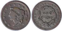 US Cent 1837 Large Cent VG Uncertified None -