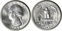 US Quarter 1942-S Washington Silver Quarter MS63 Uncertified #205 None -