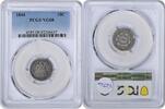 US Dime 1844 Liberty Seated Silver Dime VG08 PCGS None -