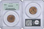 US Two Cent 1864 Two Cent Piece Large Motto MS65RD PCGS None -