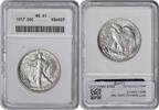 US Half Dollar 1917 Walking Liberty Silver Half Dollar MS61 ANACS None -