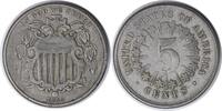 US Nickel 1866 Shield Nickel Rays Pitted Obverse Die Choice VF Uncertified #203 None -