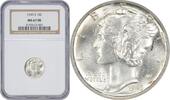 US Dime 1943-S Mercury Silver Dime MS67FB NGC None -