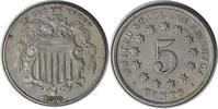 US Nickel 1870 Shield Nickel F-2 RPD EF Uncertified #206 None -