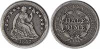 US Half Dime 1857-O Liberty Seated Silver Half Dime Choice VF Uncertified None -