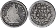 US Dime 1839-O Liberty Seated Silver Dime F-108 Huge O G Uncertified #901 None -
