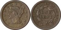 US Cent 1854 Large Cent VF Uncertified None -
