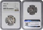 US Quarter 1958 Washington Silver Quarter MS66 NGC None -
