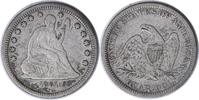 US Quarter 1861 Liberty Seated Silver Quarter VF Uncertified None -