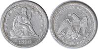 US Quarter 1858 Liberty Seated Silver Quarter VF Uncertified None -