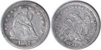 US Quarter 1857 Liberty Seated Silver Quarter VF Uncertified None -