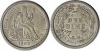 US Dime 1863-S Liberty Seated Silver Dime MS60 Uncertified #120 None -