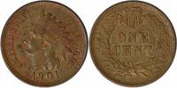 US Cent 1901 Indian Cent AU Uncertified None -