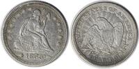 US Quarter 1853/4 Liberty Seated Silver Quarter FS-301 EF Uncertified #1105 None -