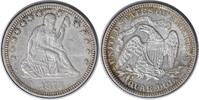 US Quarter 1876 Liberty Seated Silver Quarter MPD-1 EF Uncertified None -