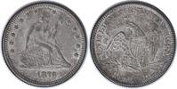 US Quarter 1876 Liberty Seated Silver Quarter MPD-2 1 Wide West Choice AU Uncertified #204 None -