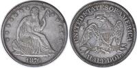 US Quarter 1876-S Liberty Seated Silver Half Dollar Type 2 Reverse WB-42 Choice EF Uncertified #301 None -
