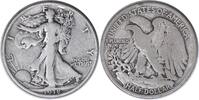 US Half Dollar 1918-D Walking Liberty Silver Half Dollar No AW Choice F Uncertified #250 None -
