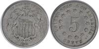 US Nickel 1873 Shield Nickel Open 3 DDO F Uncertified None -
