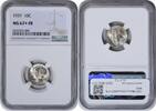 US Dime 1937 Mercury Silver Dime MS67+FB NGC None -