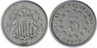 US Nickel 1872 Shield Nickel VF Uncertified #1255 None -