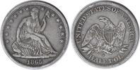 US Half Dollar 1865-S Liberty Seated Silver Half Dollar EF Uncertified #232 None -