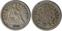 US Half Dime 1858 Liberty Seated Silver Half Dime VF Uncertified None -