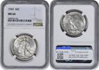 US Half Dollar 1944 Walking Liberty Half Dollar MS64 NGC None -