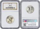 US Quarter 1943 Washington Silver Quarter MS66 NGC None -