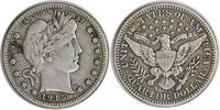 US Quarter 1915-S Barber Silver Quarter VF Uncertified #951 None -