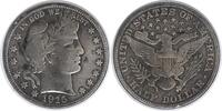 US Half Dollar 1915 Barber Silver Half Dollar F Uncertified #1029 None -