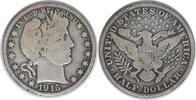 US Half Dollar 1915 Barber Silver Half Dollar VG Uncertified #1051 None -
