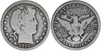 US Half Dollar 1915 Barber Silver Half Dollar VG Uncertified #1053 None -
