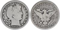 US Half Dollar 1915 Barber Silver Half Dollar VG Uncertified #1054 None -