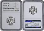 US Dime 1943-D Mercury Silver Dime MS67+FB NGC None -