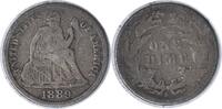 US Dime 1889-S Liberty Seated Silver Dime VG Uncertified None -