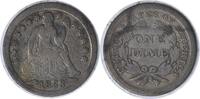 US Dime 1853 Liberty Seated Silver Dime Arrows F Uncertified None -