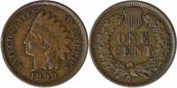 US Cent 1899 Indian Cent EF Uncertified None -