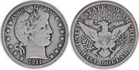 US Half Dollar 1911 Barber Silver Half Dollar Choice VG Uncertified None -