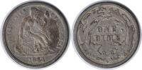 US Dime 1864-S Liberty Seated Silver Dime Choice EF Uncertified #309 None -