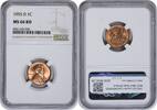 US Cent 1955-D Lincoln Cent MS66RD NGC None -