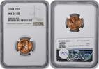 US Cent 1944-D Lincoln Cent MS66RD NGC None -