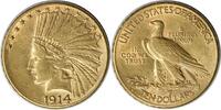 US Ten Dollar 1914-D $10 Gold Indian AU58 Uncertified #145 None -