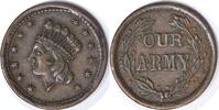 US Token ND Civil War Token Indian Princess Patriotic 54/335 EF Uncertified -