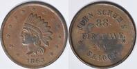 US Token 1863 Civil War Token Store Card New York NY-630-8M/1010 VF Uncertified -
