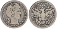 US Quarter 1914-S Barber Silver Quarter VG Uncertified #1119 None -